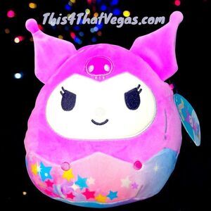 Squishmallow Kuromi Rabbit with stars Sanrio